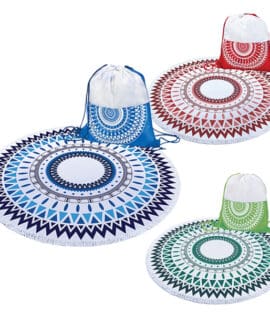 מגבת חוף דרייפיט עגולה בנרתיק הנשיאה