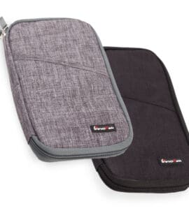 נרתיק מסמכים עם רוכסן ורצועת נשיאה